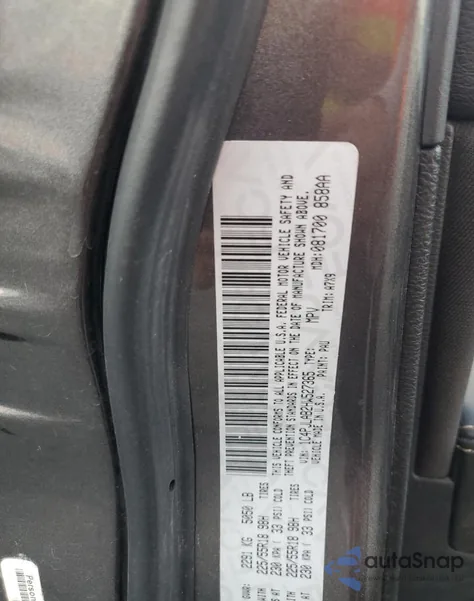 2017 Jeep Cherokee S from USA, damaged, VIN 527365